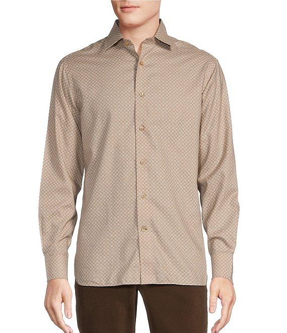 Daniel Cremieux Signature Label Mount Lussari Collection Long Sleeve Non-Iron Geo Print Woven Shirt Product Image