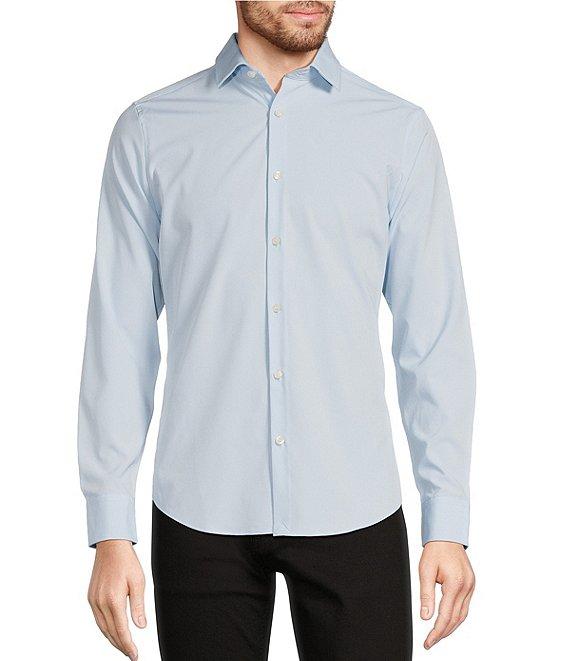 Murano Slim Fit Solid Performance Stretch Long Sleeve Woven Shirt Product Image