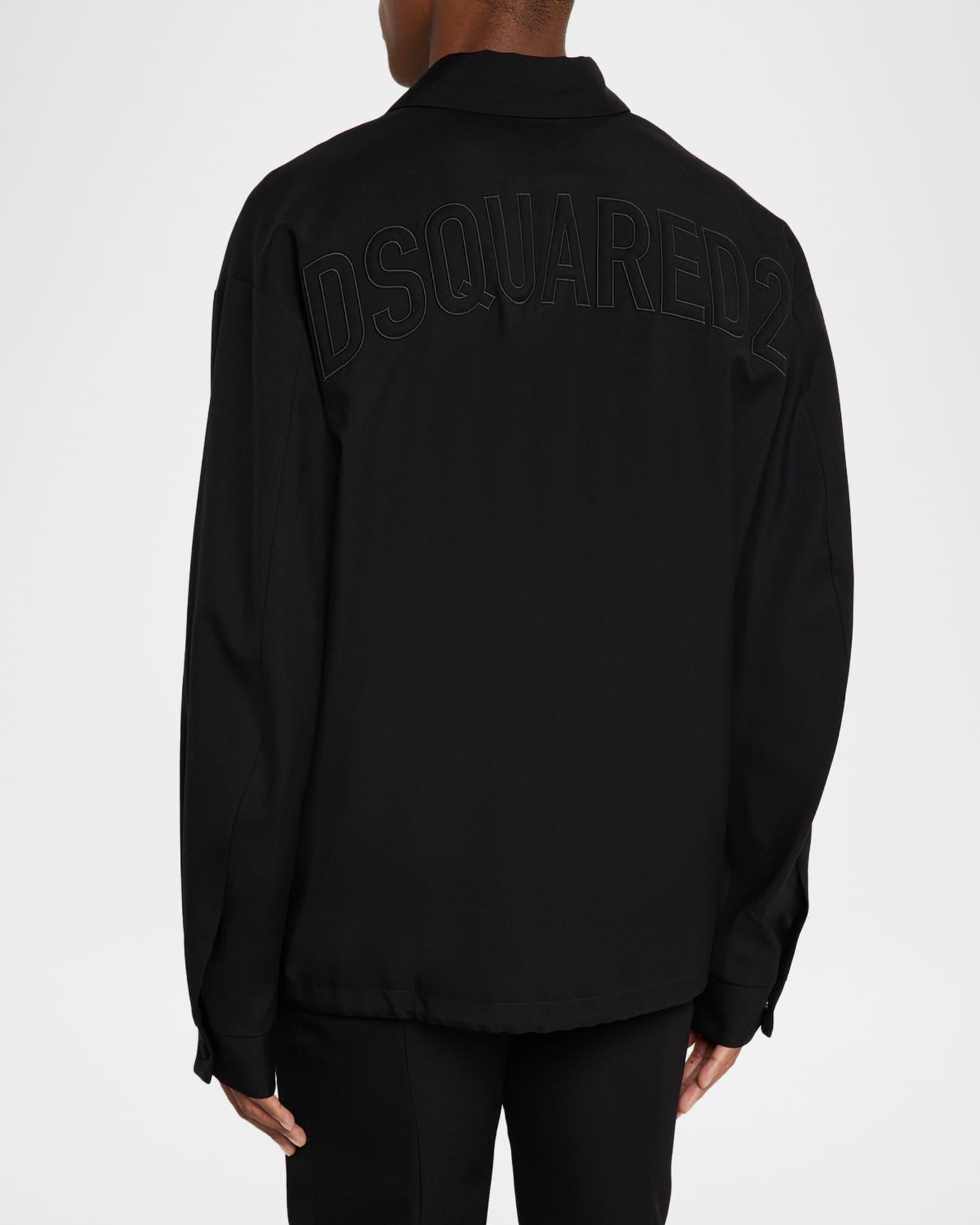 Men's Logo-Embroidered Wool-Blend Coach Jacket Product Image