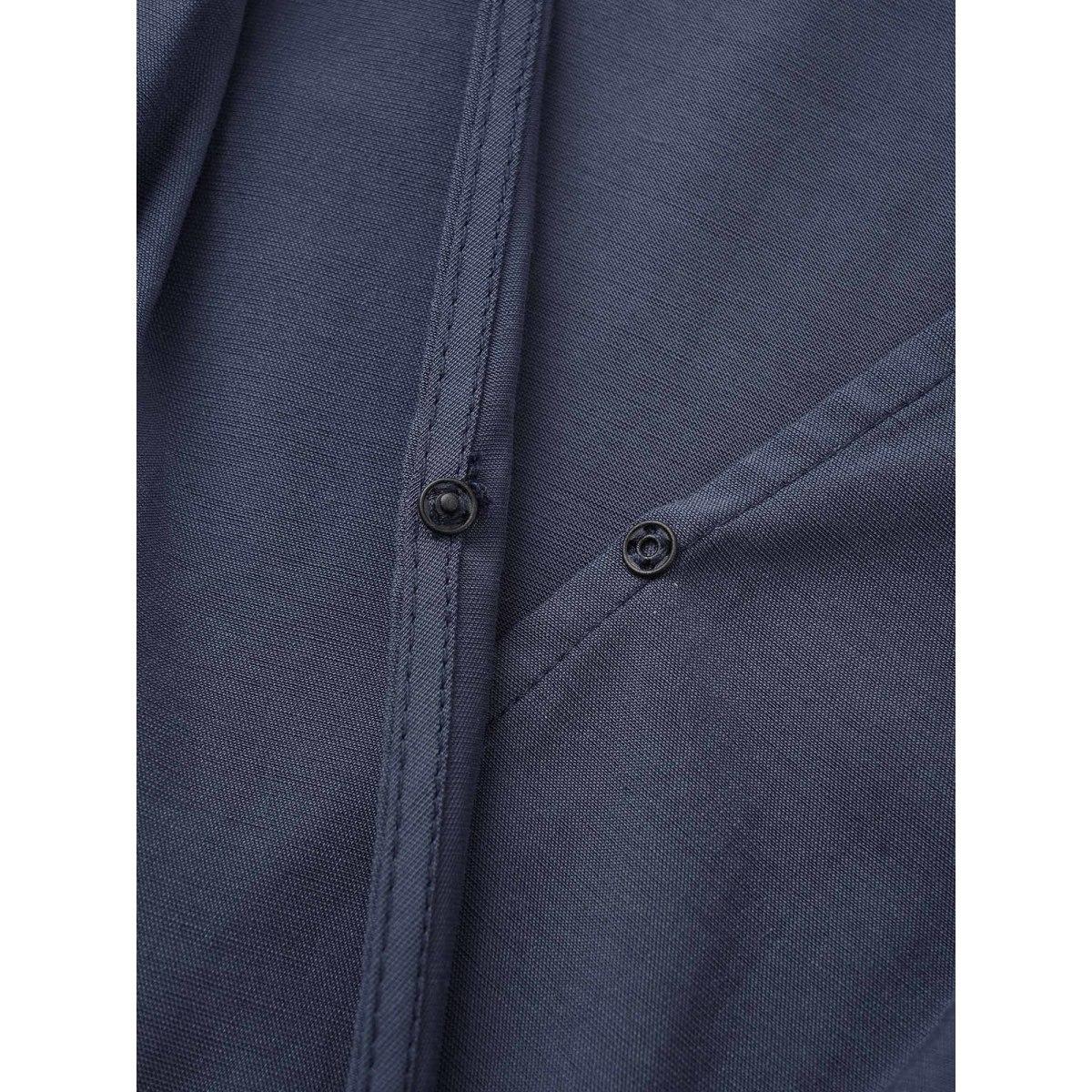 Plus Size Aegean Surplice Neck Shirred Sleeve Pleated Blouse Women Work From Home Half Sleeve Overlap Collar Work Blouses BloomChic 14-16/1X Product Image