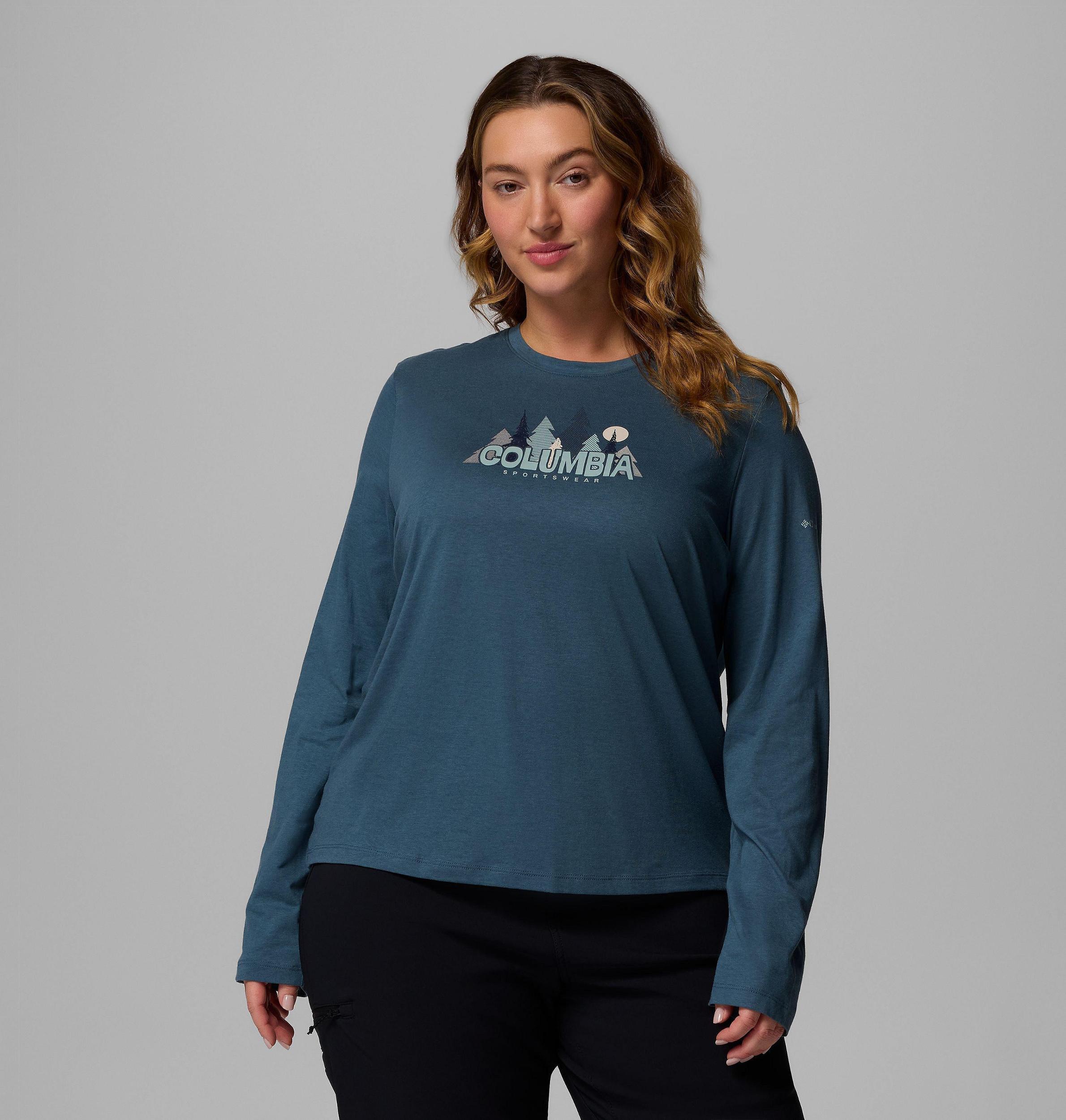 Columbia Womens Ruby Springs Graphic Long Sleeve T-Shirt - Plus Size- Product Image