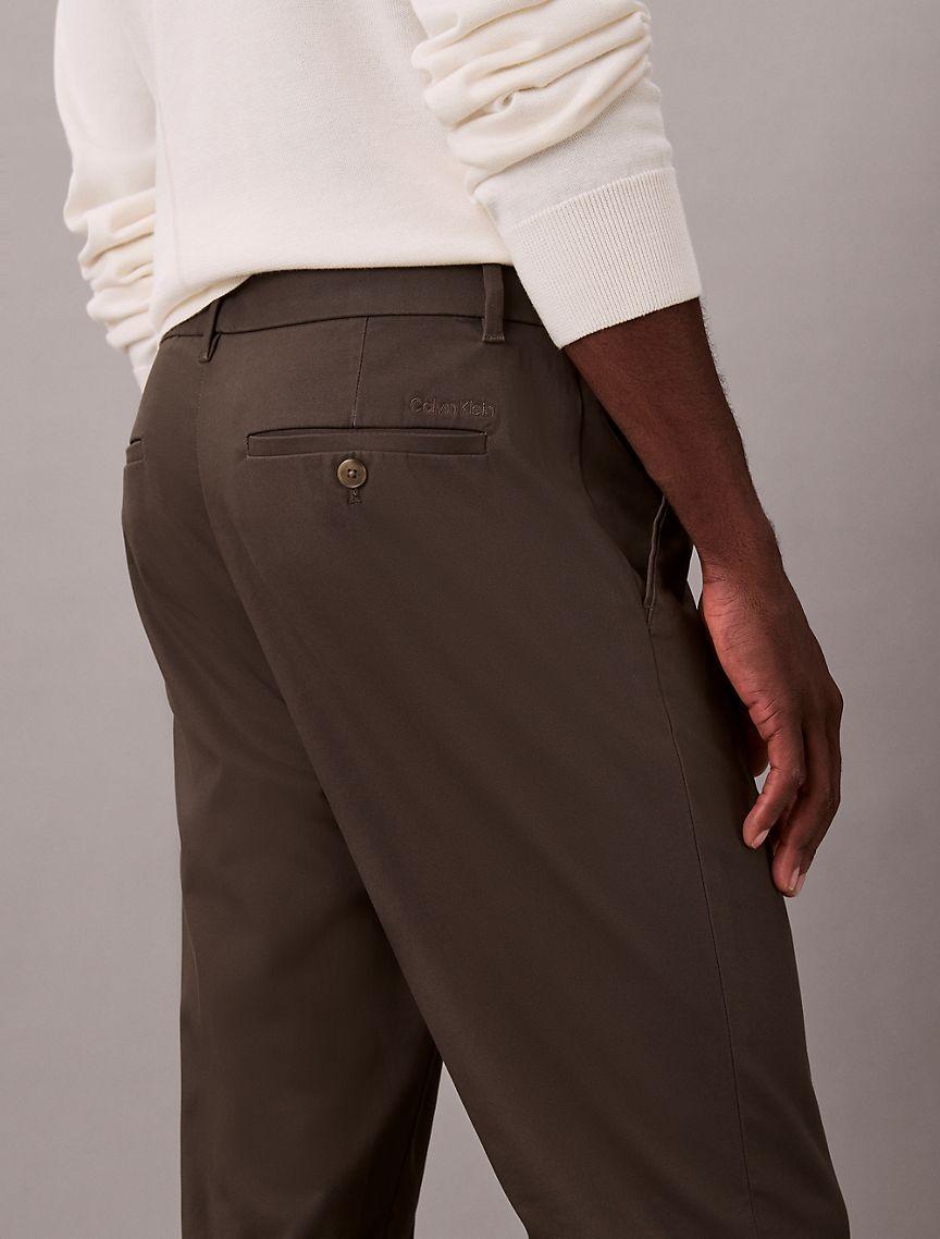 Cotton Sateen Slim Tapered Chino Pants Product Image