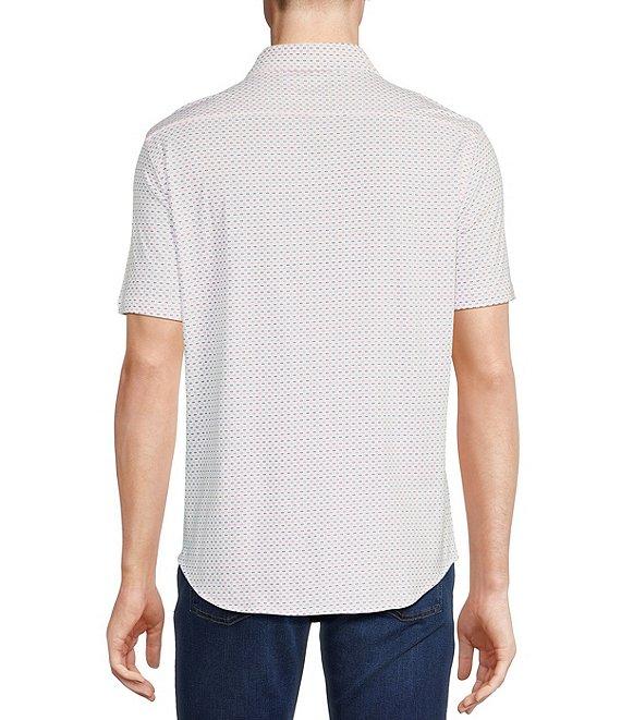 Cremieux Blue Label Stretch Jersey Printed Short Sleeve Coatfront Shirt Product Image