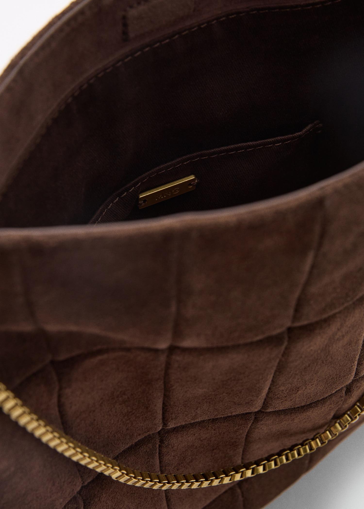 Chain suede bag - Women | MANGO USA Product Image