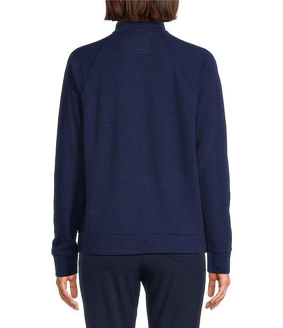 Lilly Pulitzer Ashlee Slub Terry Knit Luxletic Mock Neck Long Sleeve Pullover Product Image