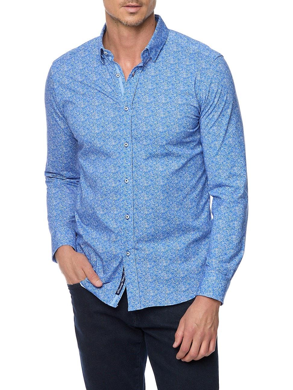 Mens Boden Printed Stretch-Cotton Shirt Product Image