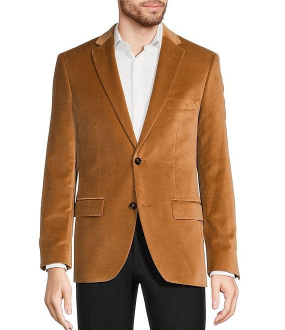 Murano Velvet Slim Fit Suit Separates Notch Lapel Blazer Product Image