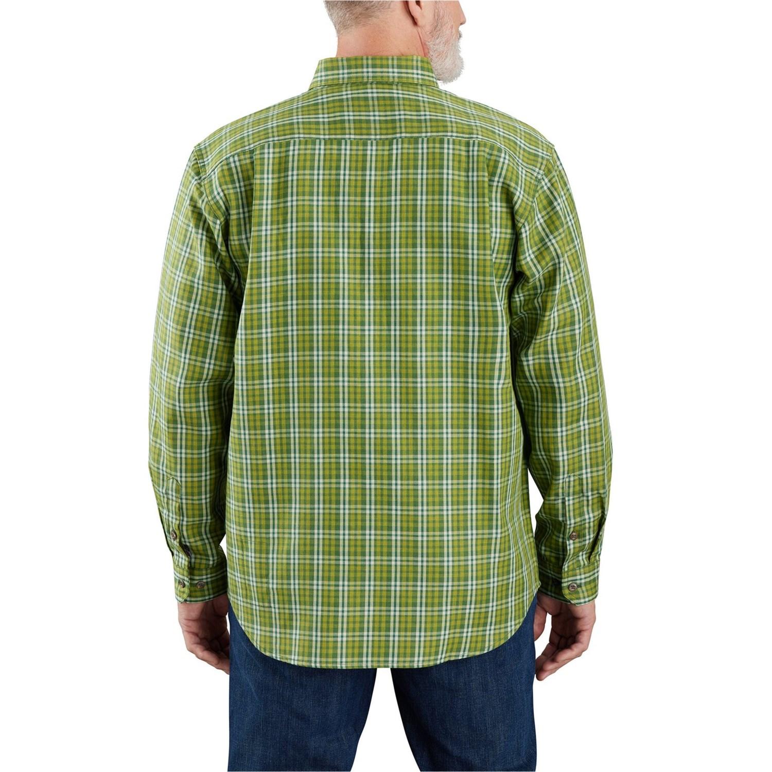 Carhartt 104507 Big and Tall Flame-Resistant Force® Rugged Flex® Loose Fit Midweight Twill Plaid Shirt - Long Sleeve Product Image