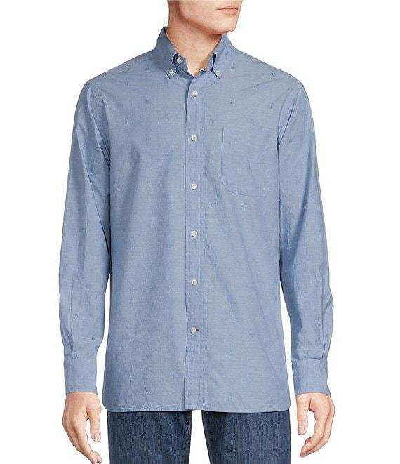 Cremieux Blue Label Chuck Jacquard Oxford Long Sleeve Woven Shirt Product Image