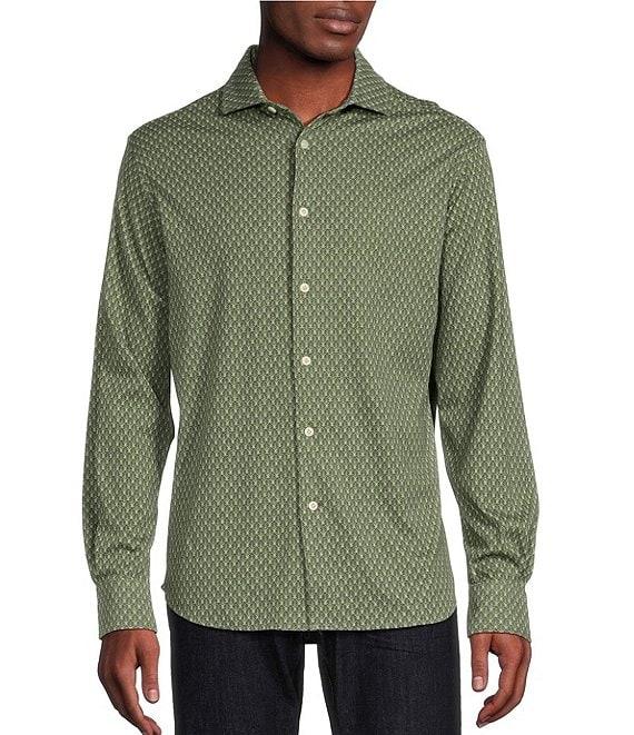 Cremieux Blue Label Long Sleeve Coat Front Knit Shirt Product Image