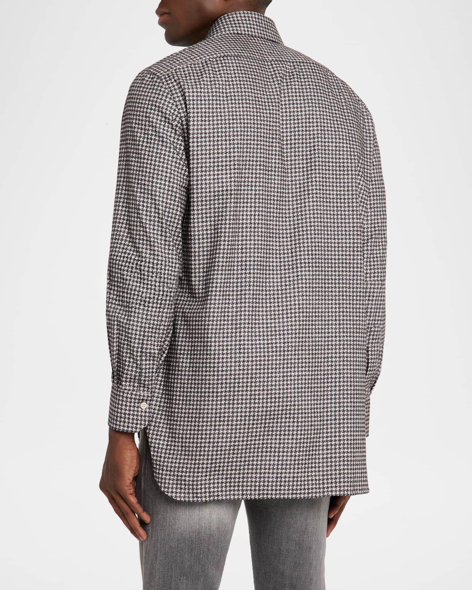 Men's Cotton Houndstooth Classic-Fit Sport Shirt Product Image
