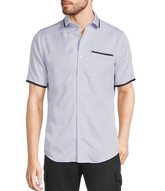 Murano Interdimensional Collection Slim Fit Heat Seal Short Sleeve Convertible Camp Shirt Product Image