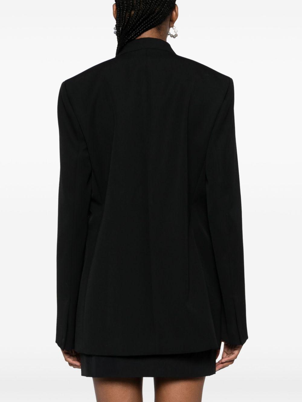 collarless belted blazer Product Image