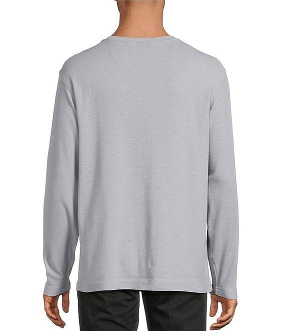 Roundtree & Yorke Long Sleeve Solid Waffle Crewneck Pullover Product Image
