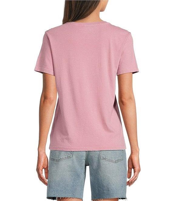 Lucky Brand Celestial Floral Butterfly Crew Neck Short Sleeve Tee Shirt Product Image