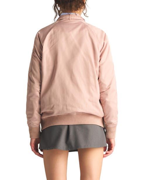Members Only Women's Satin Bomber Jacket in Dark Green at Nordstrom, Size Large Product Image