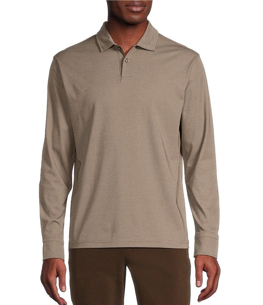 Daniel Cremieux Signature Label Mount Lussari Collection Birdseye Knit Long Sleeve Polo Shirt Product Image