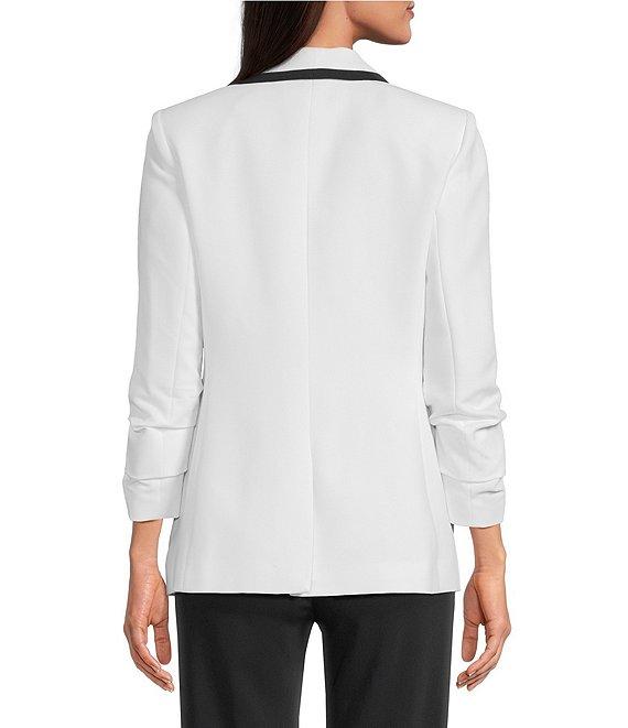 KARL LAGERFELD PARIS Peak Lapel 3/4 Sleeves Framed Jacket Product Image
