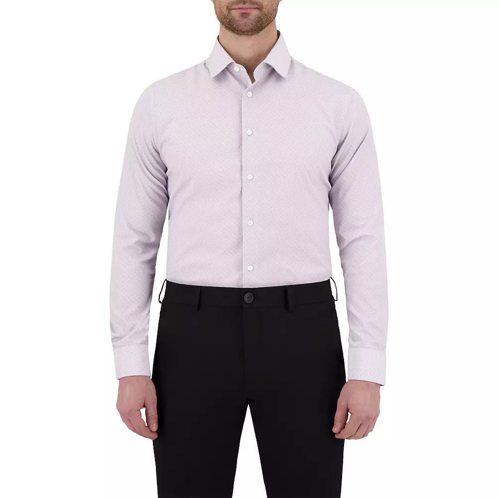 Men's Report Collection Slim-Fit Performance Dress Shirt, Size: 16.5-32/33, Pink Floral Print Product Image