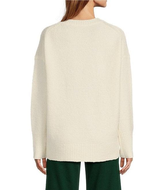 Antonio Melani Lorella Imitation Alpaca Round Neck Long Sleeve Sweater Product Image