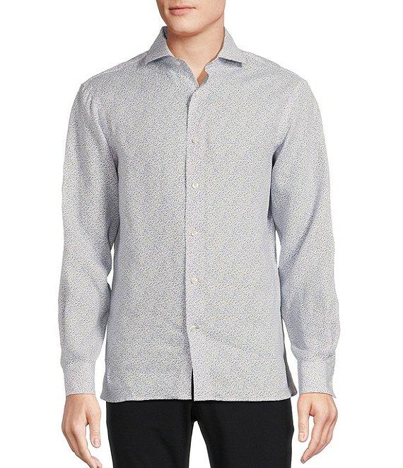 Daniel Cremieux Signature Label Albini Linen Floral Print Long Sleeve Woven Shirt Product Image