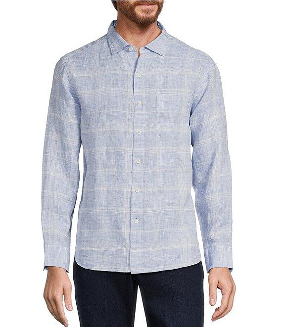 Tommy Bahama Paradisio Plaid Linen Long Sleeve Woven Shirt Product Image