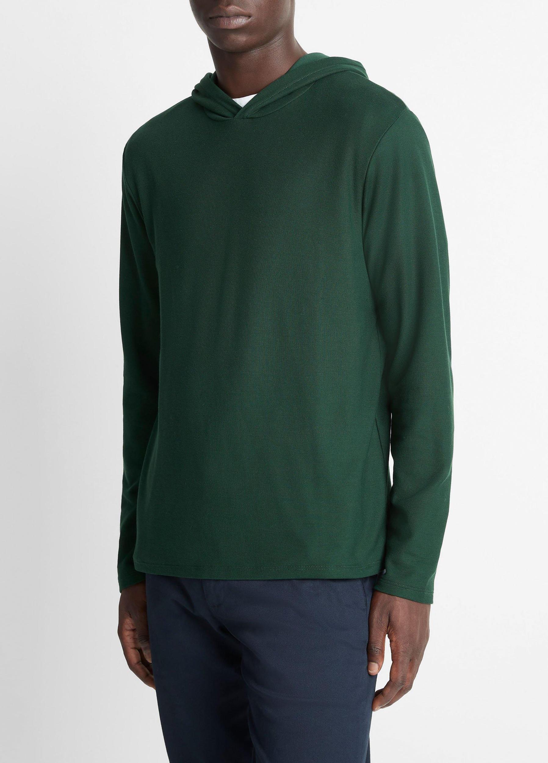 Pima Cotton Piqué Hoodie Product Image