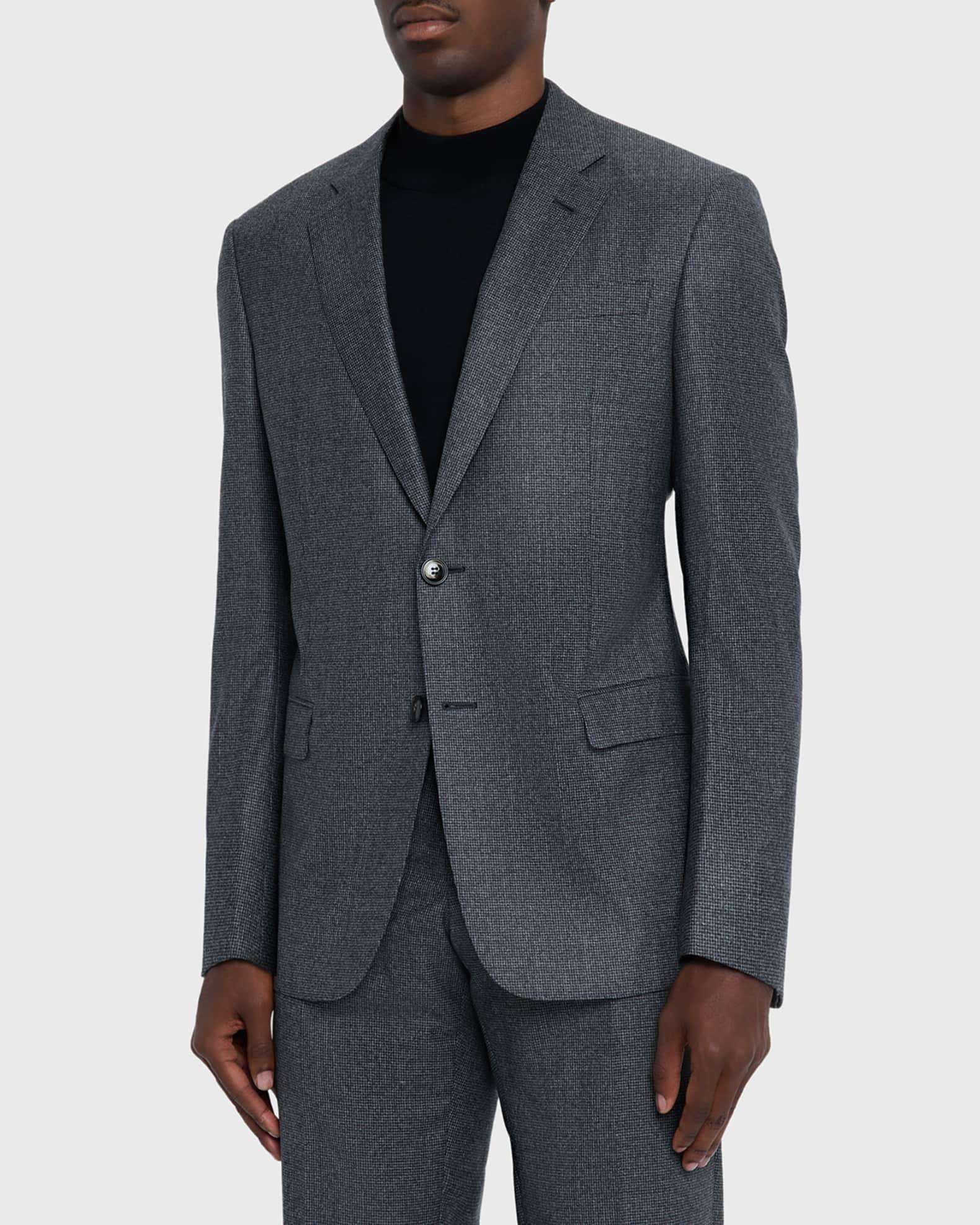 Men's Wool Micro-Houndstooth Two-Piece Suit Product Image