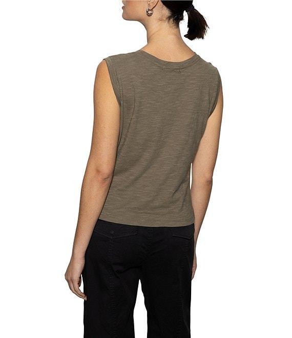 Sanctuary Crew Neck Sleeveless Draped Tank Product Image