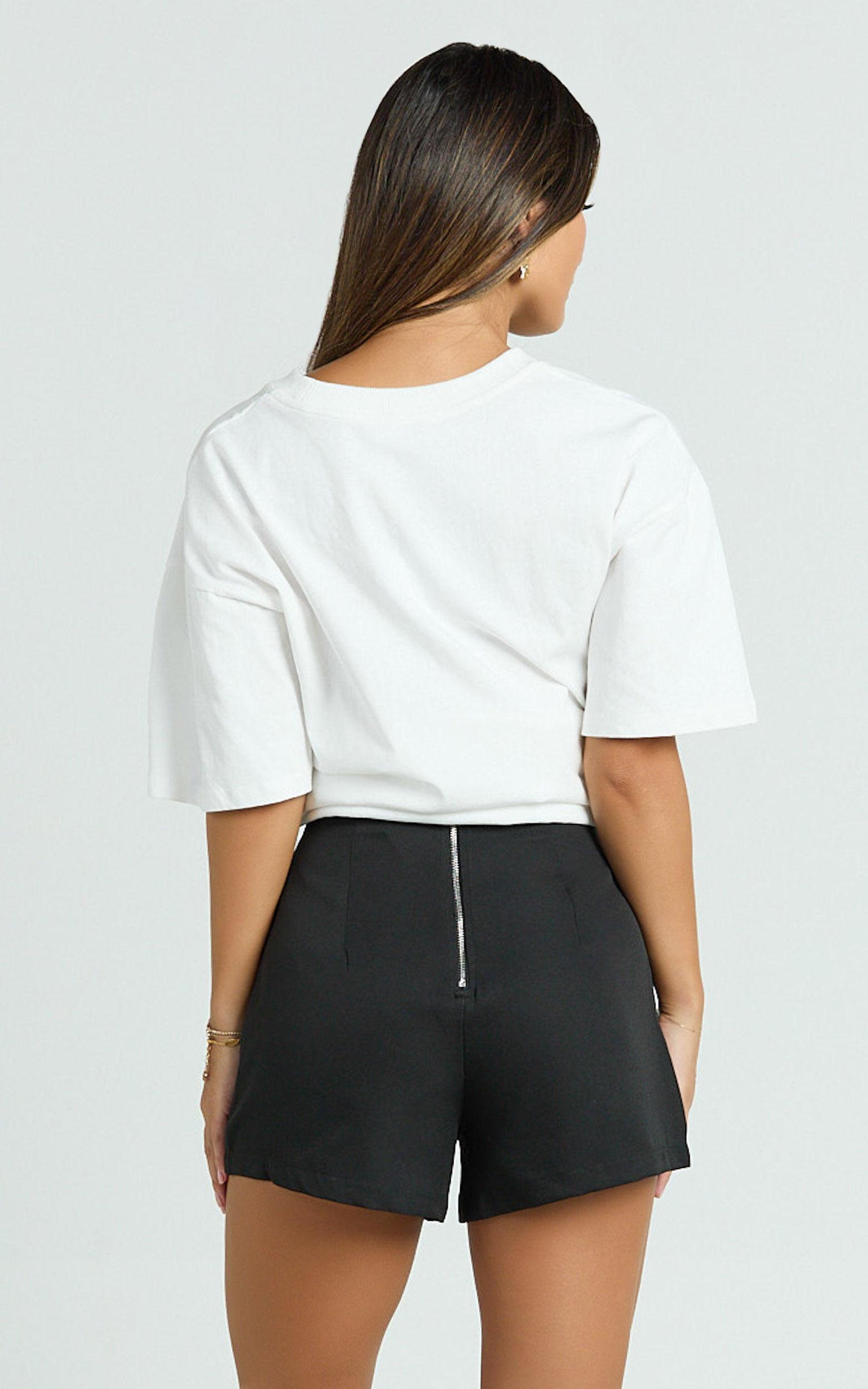 Along The Ride Mini Shorts - Tailored Shorts in Black Product Image