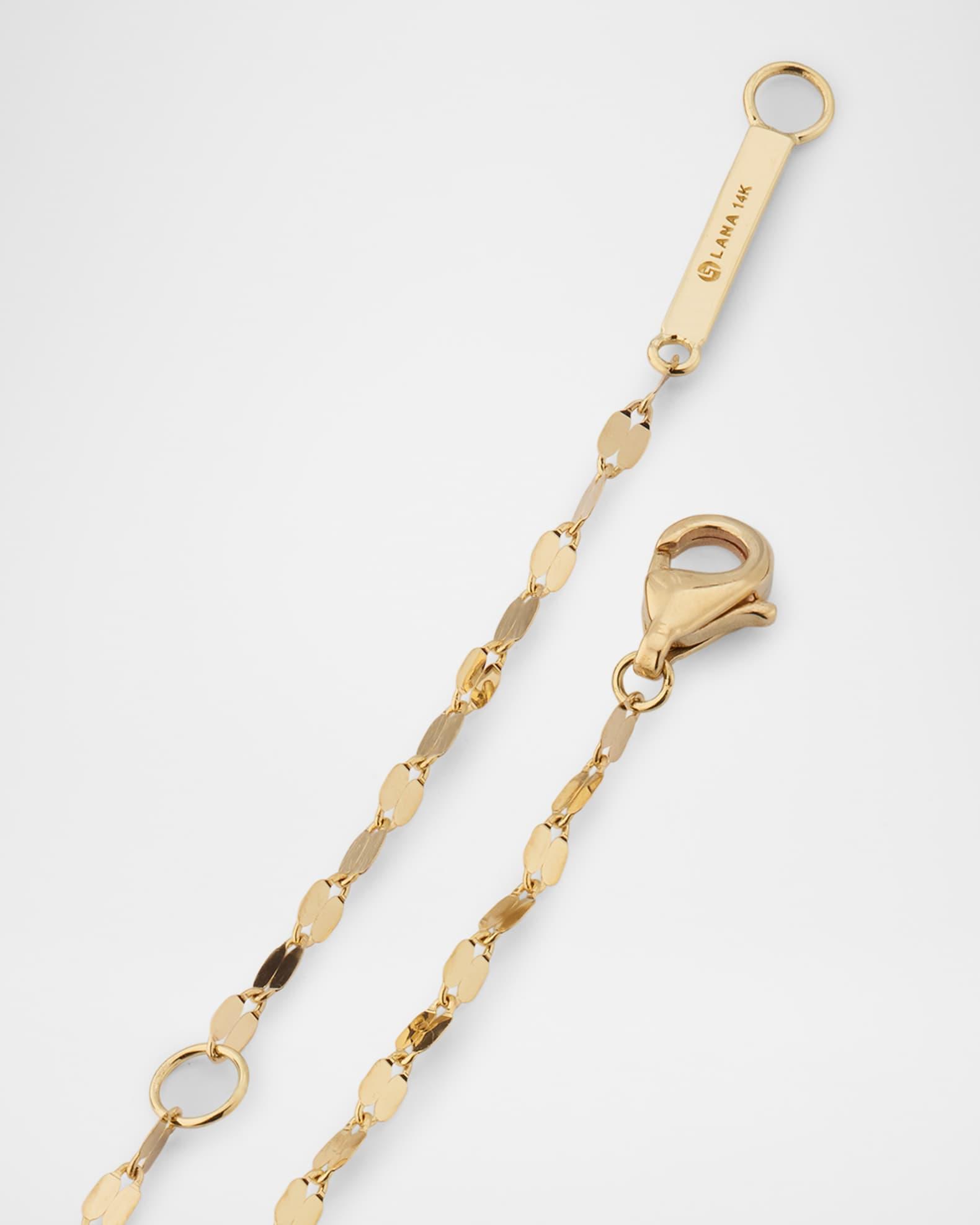 Baguette Diamond Tennis Section Chain Necklace Product Image
