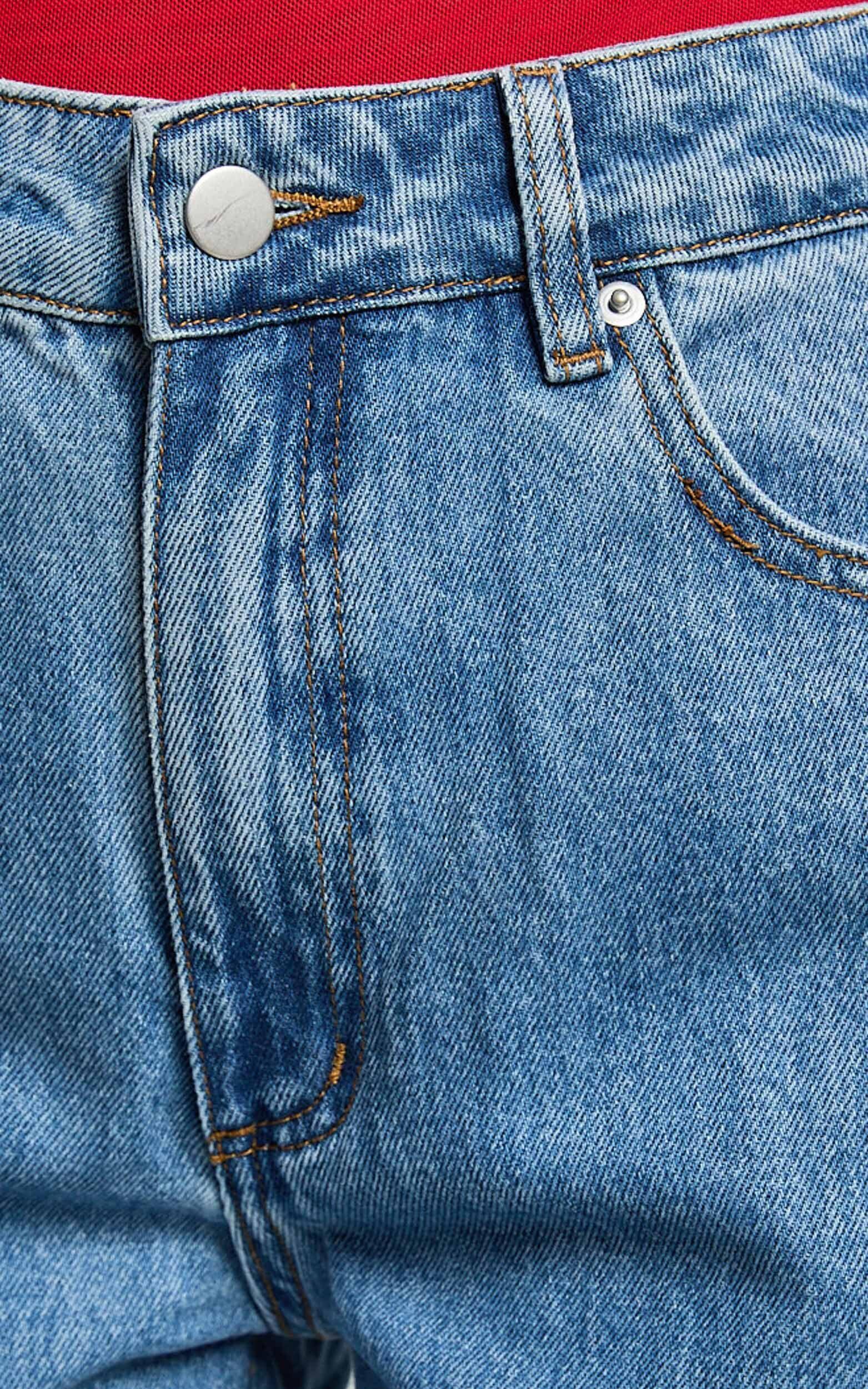 Dexter Jeans - High Waisted Straight Leg Denim Jeans in Blue Product Image