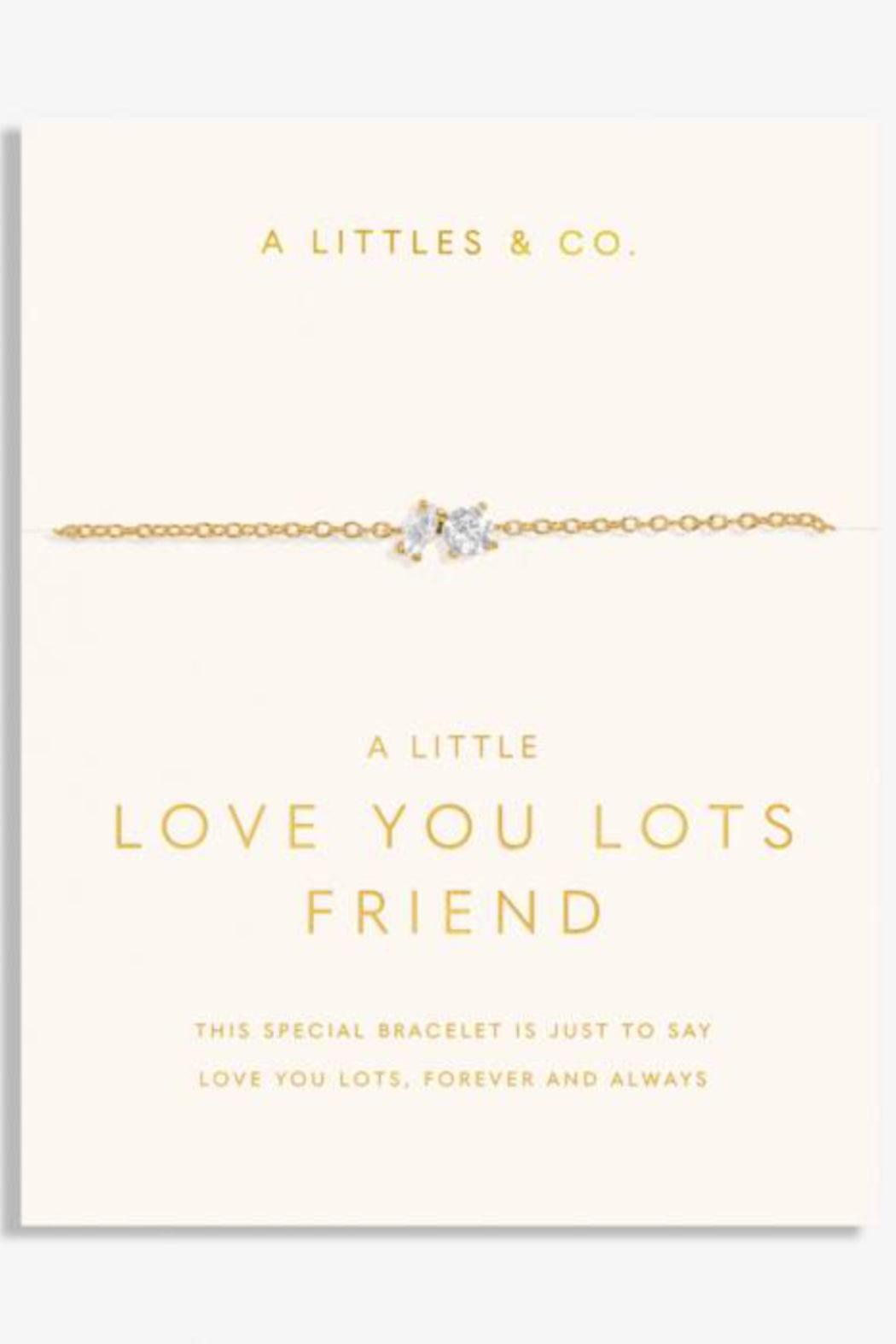 LOVE YOU LOTS | LOVE YOU FRIEND | Gold-Tone Plated | Bracelet Product Image