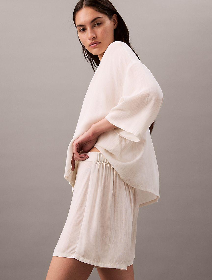 Woven Viscose Sleep Shorts Product Image