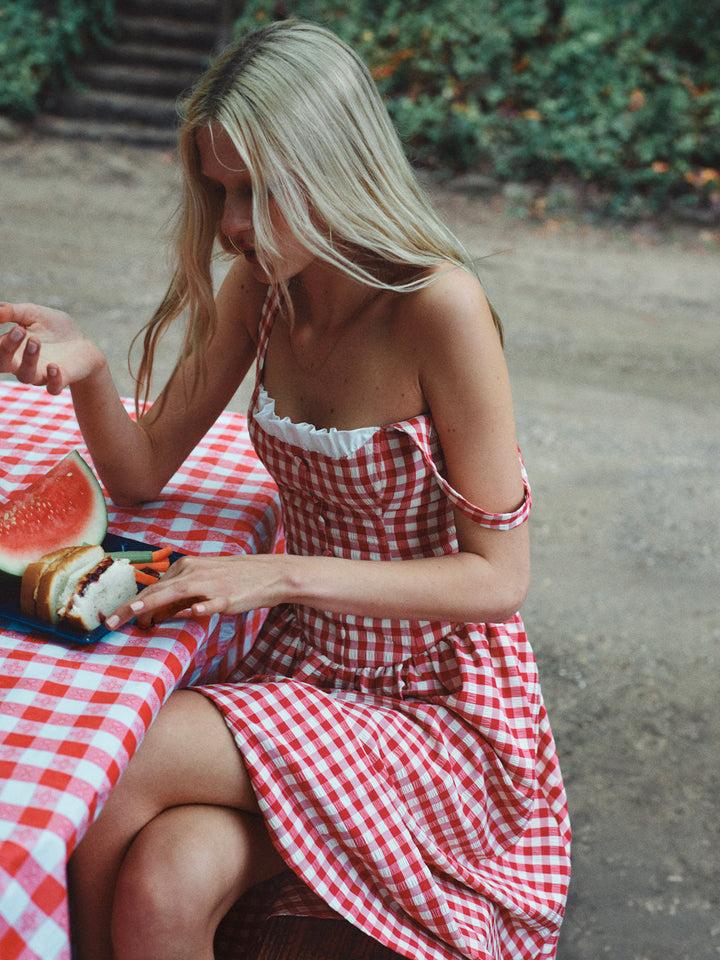 Scotch Bonnet Midi Dress — Red Product Image