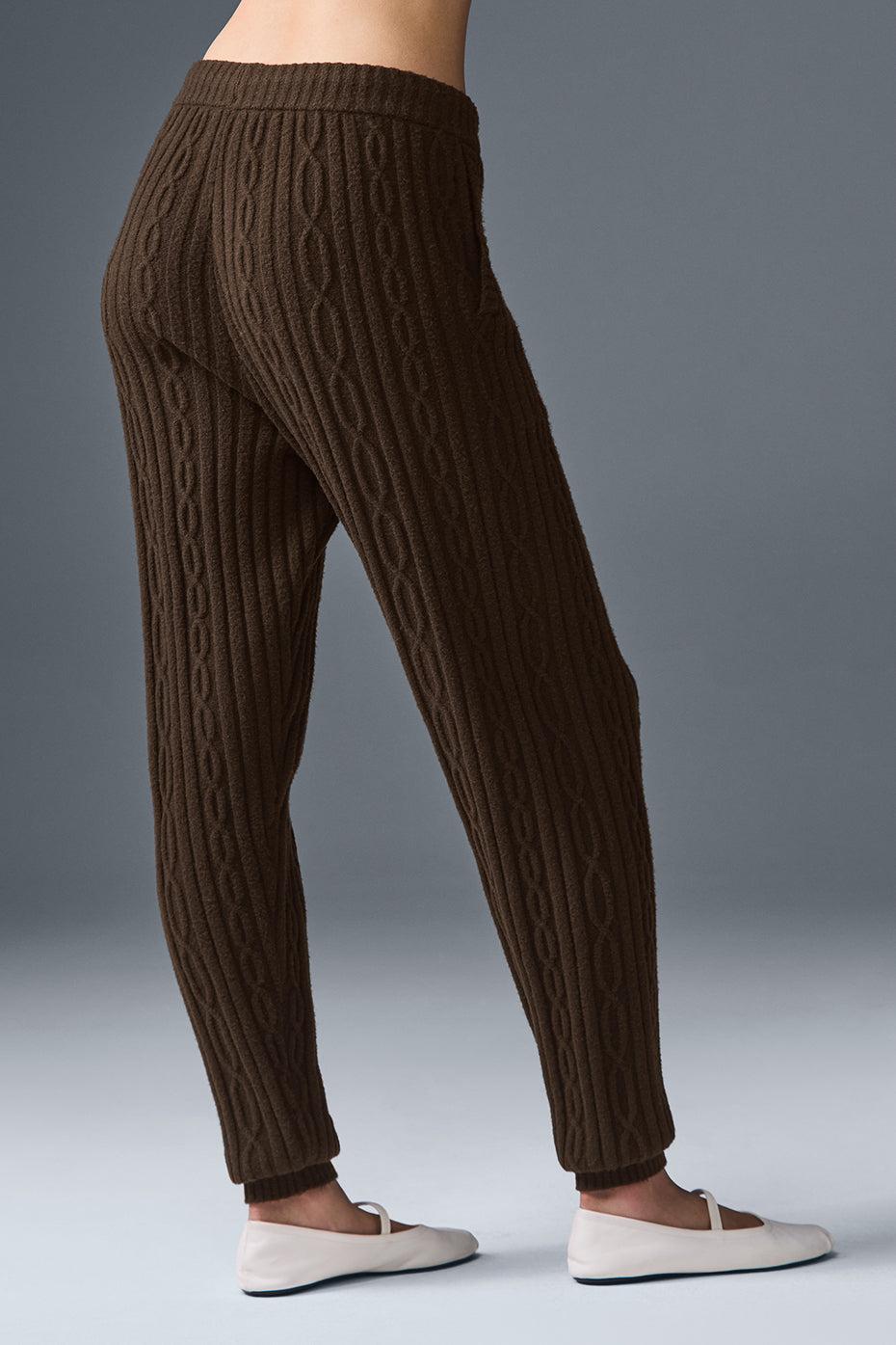 Cable Knit Winter Bliss Pant - Espresso Female Product Image