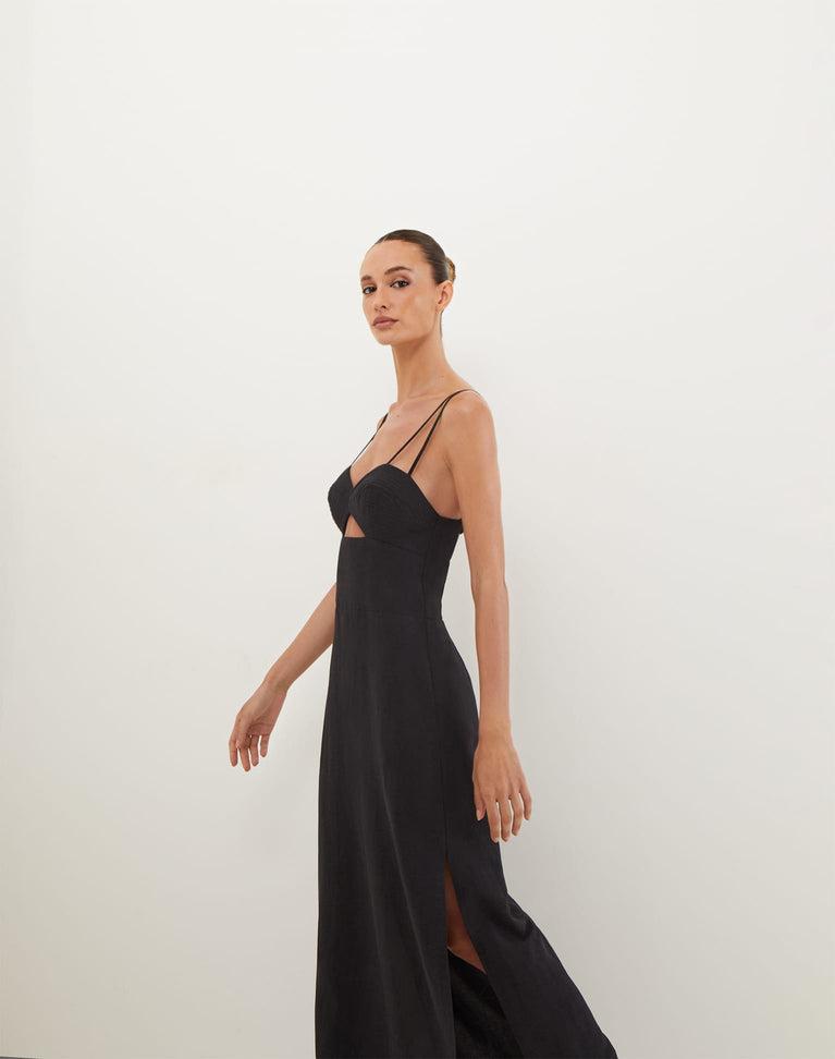 Tats Midi Dress - Black Product Image