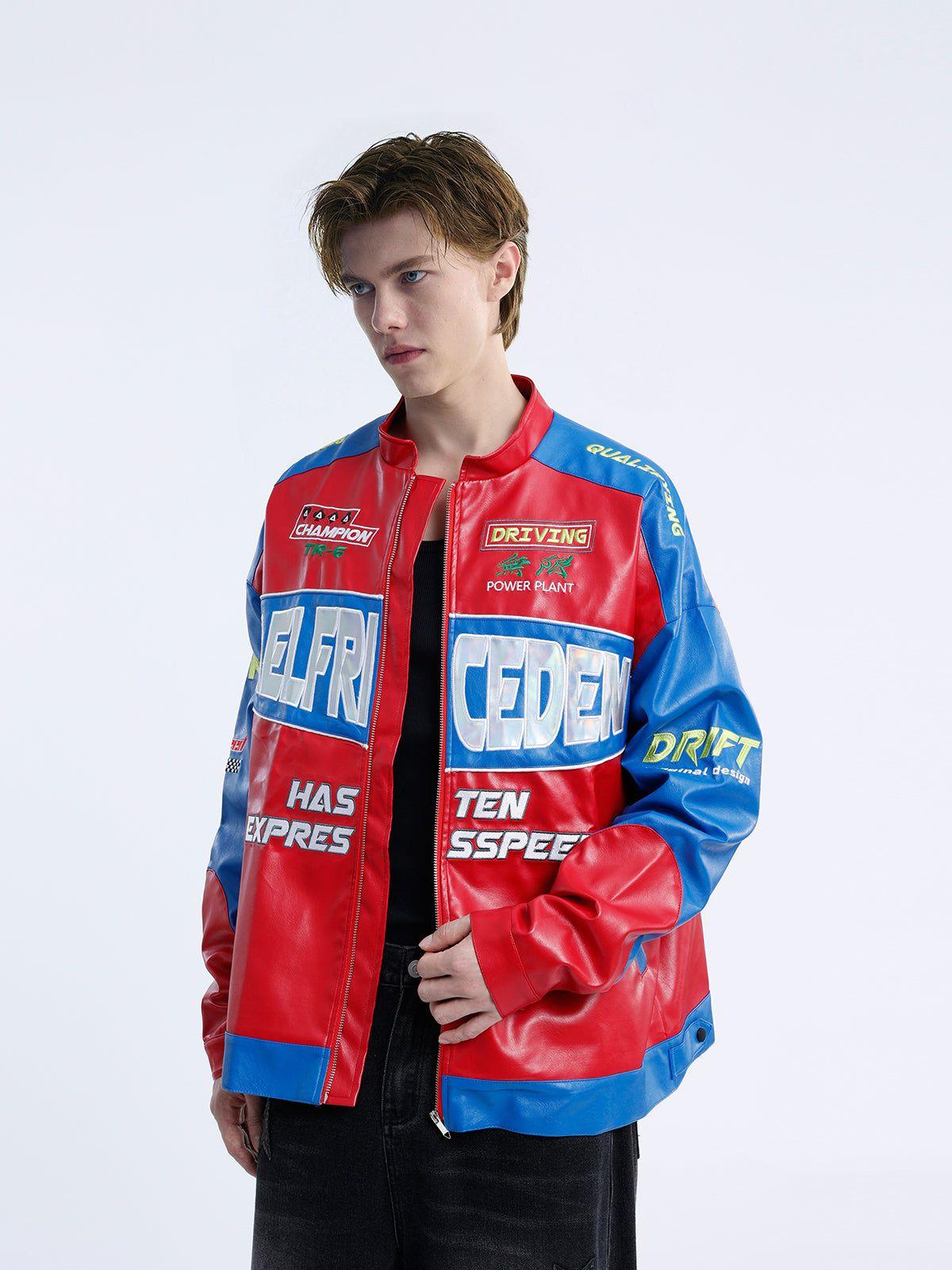 Aelfric Eden Embroidery Racer Moto Jacket Product Image