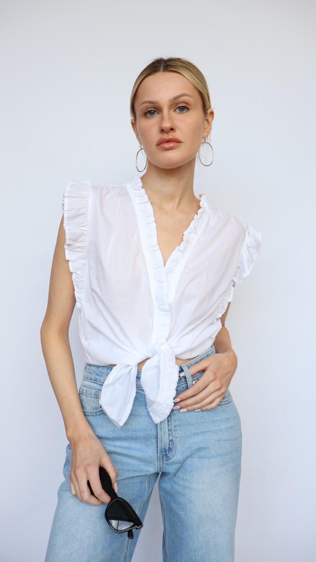 Ellie Ruffle Detail Top Product Image
