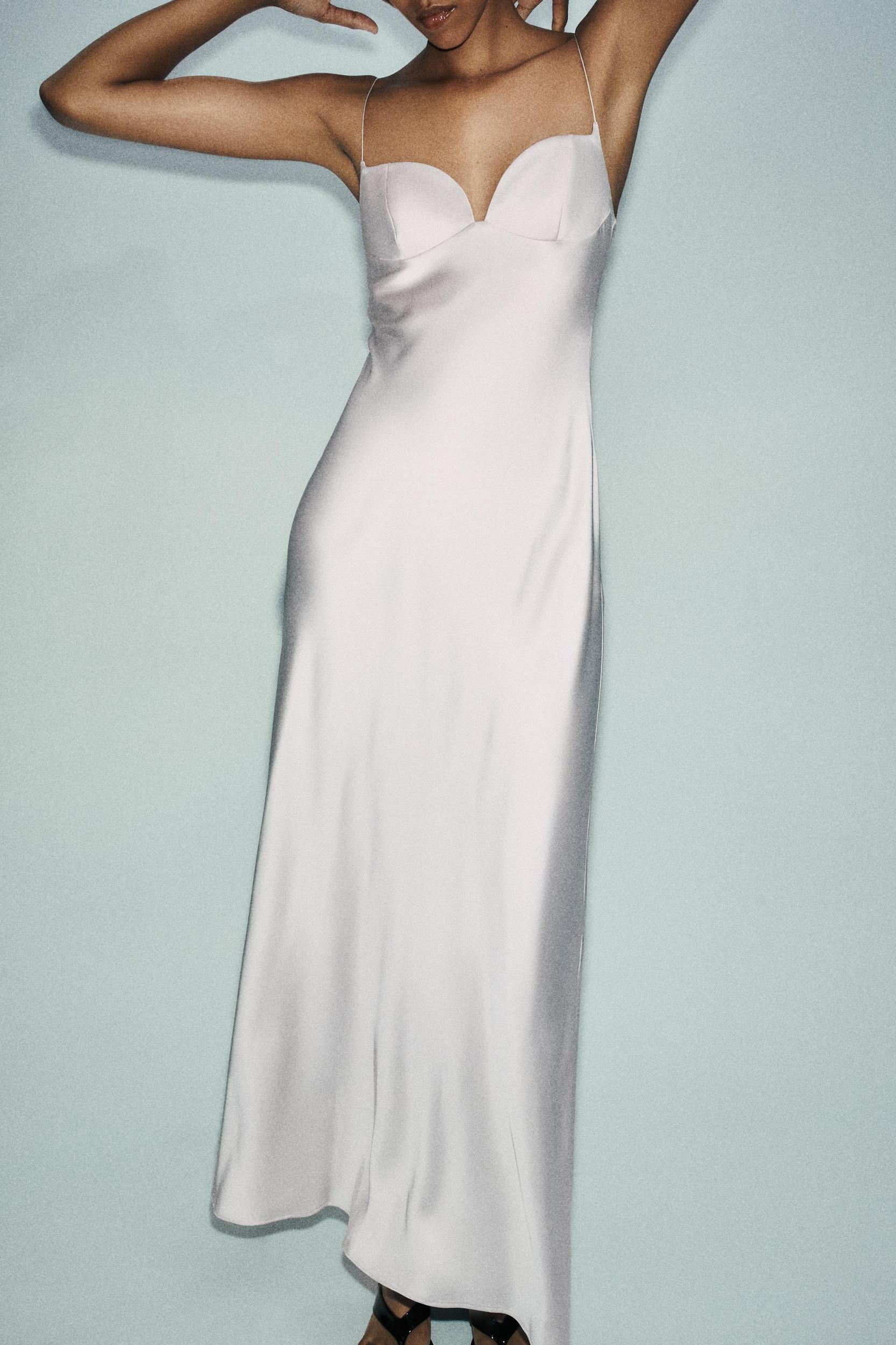 SATIN LONG DRESS Product Image