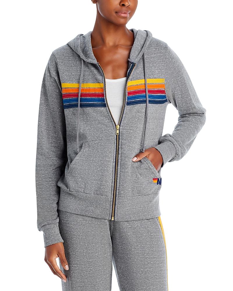 Aviator Nation Rainbow Stripe Hoodie Product Image