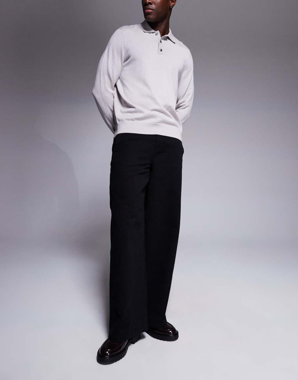 ASOS DESIGN super baggy pants in black Product Image