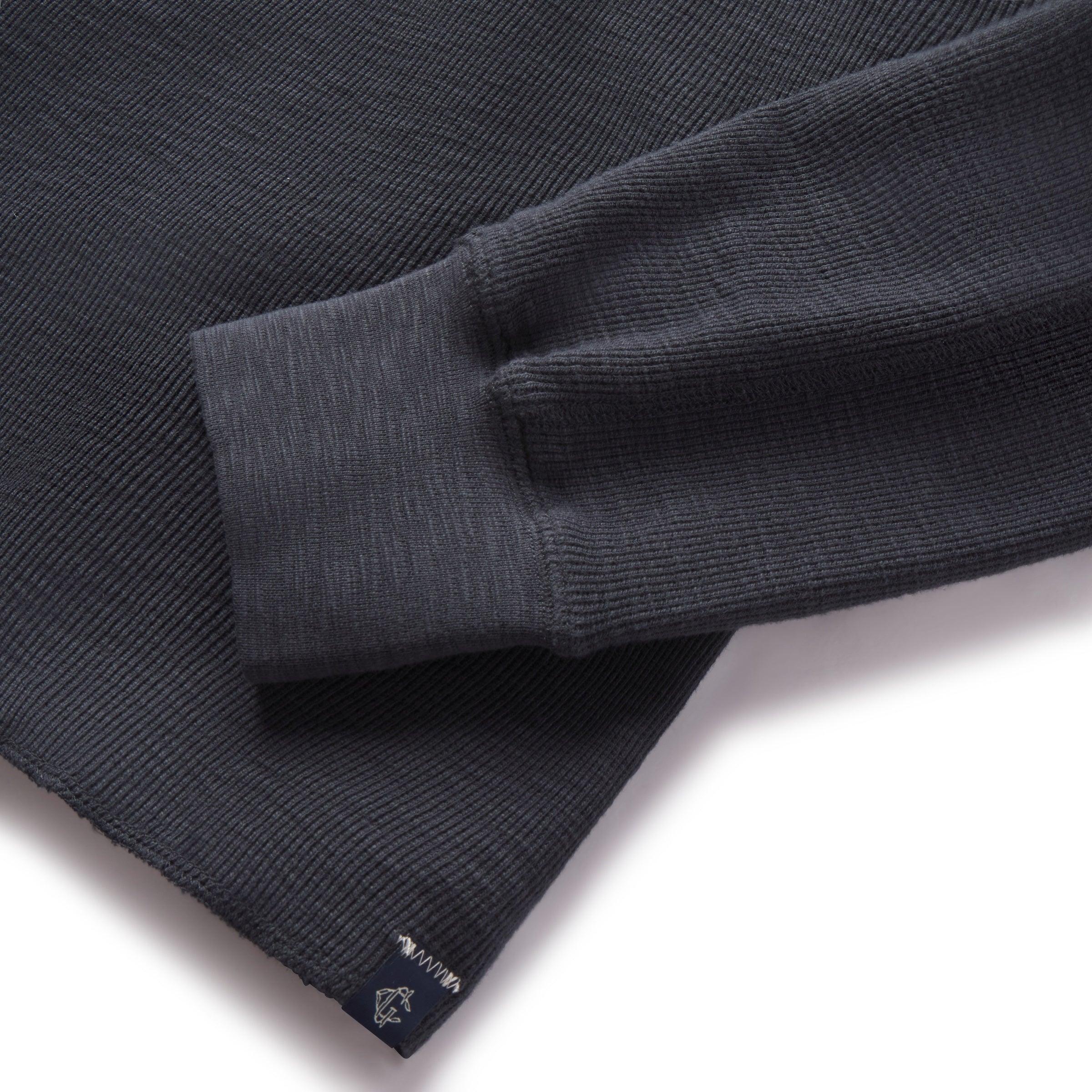 Clint Waffle Cotton Crew - Dark Navy Product Image