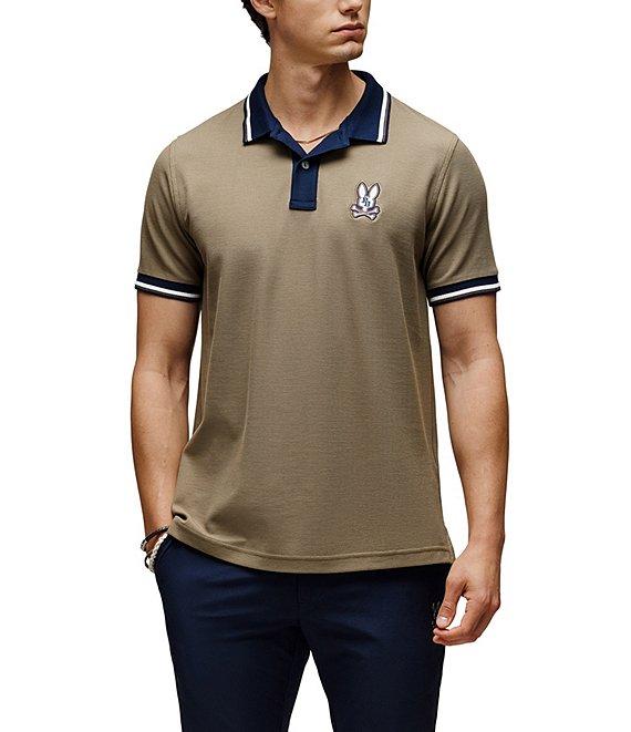 Psycho Bunny Wade Pique Short Sleeve Polo Shirt Product Image