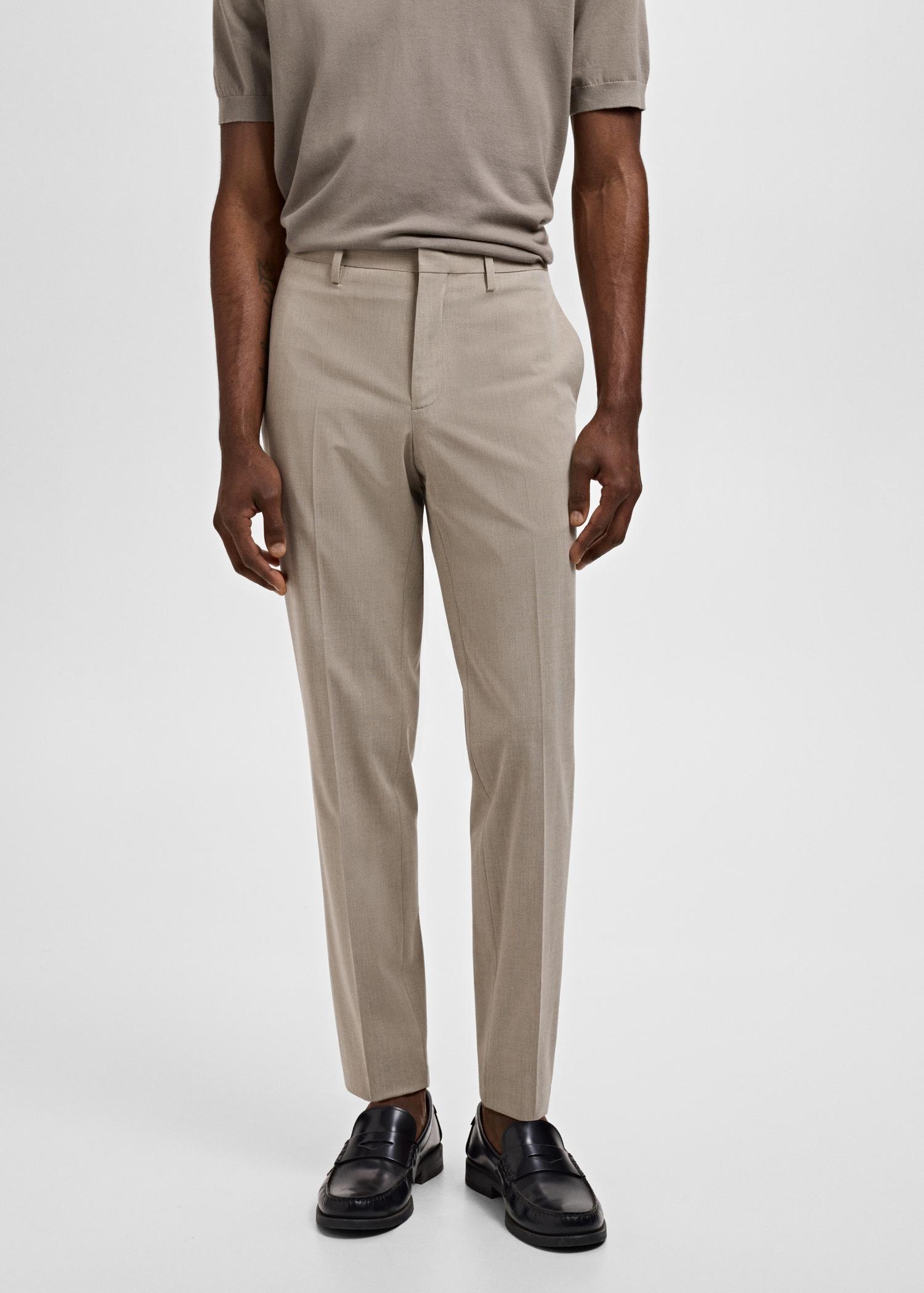 Stretch fabric super slim-fit suit trousers - Men | MANGO USA Product Image