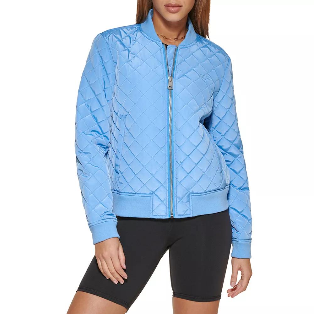 Women's Levi's® Diamond Quilted Bomber Jacket, Size: XXL, Rose Blue Product Image