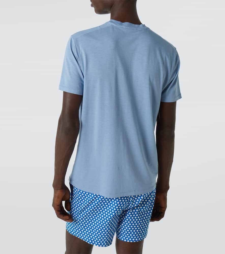 TOM FORD Classic Crewneck Short-sleeved T-shirt In Blue Product Image