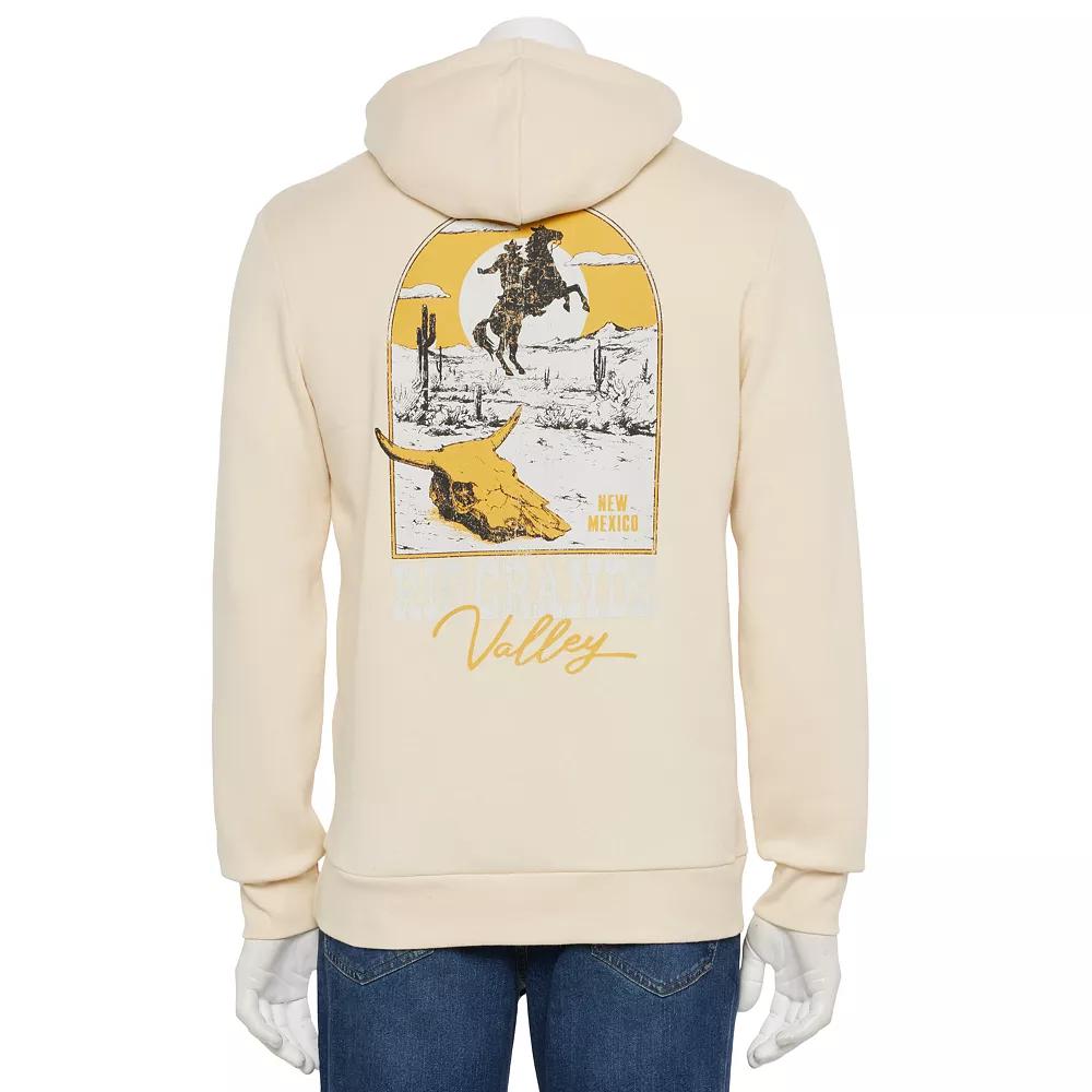 Men's Retrofit Fleece Pullover Graphic Hoodie, Size: Medium, Brown Product Image