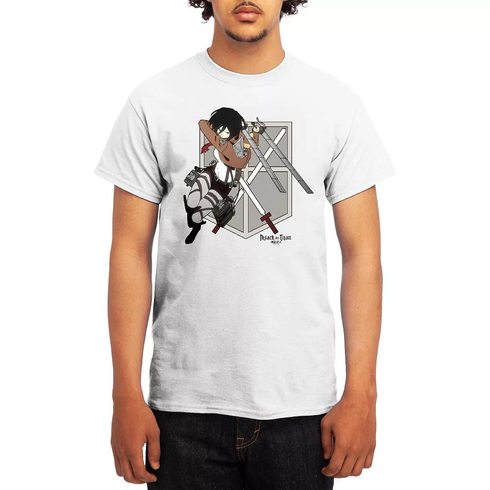 Men's Attack on Titan Mikasa Flying Emblem Tee, Boy's, Size: XXL, White Product Image