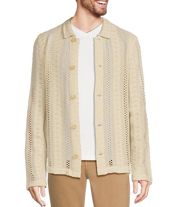 Murano Crocodile World Collection Slim Fit Pointelle Shirt Jacket Product Image